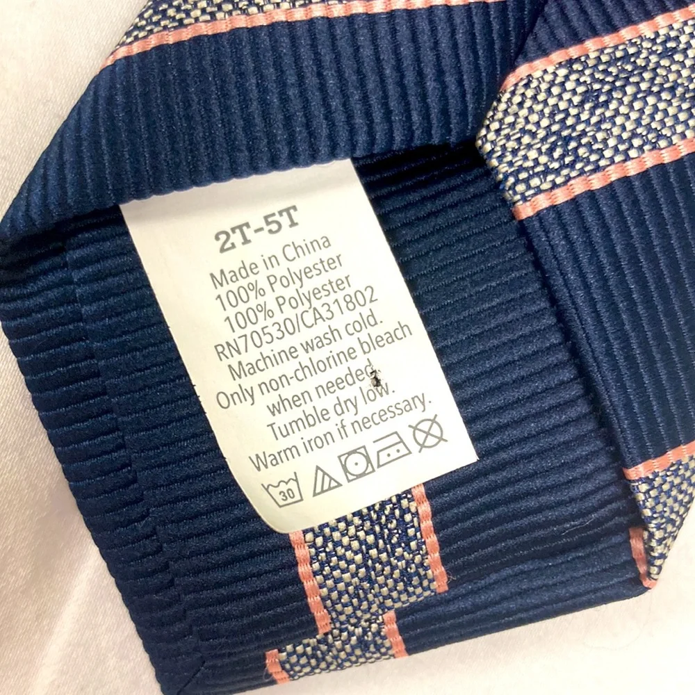 NWOT Dressed up by Gymboree boys blue and pink striped tie size 2T-5T